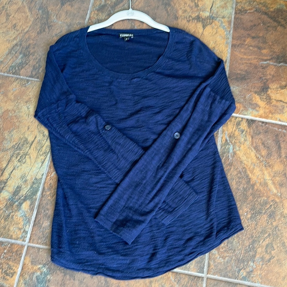 Express Curved Hem Top Size M